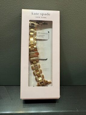 kate spade gold-tone linked watch band 16mm (Apple Watch 38/40/41mm) in box used